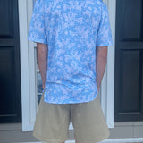 Southern Tide - Driver Island Blooms Printed Polo - Clearwater Blue