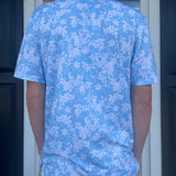 Southern Tide - Driver Island Blooms Printed Polo - Clearwater Blue