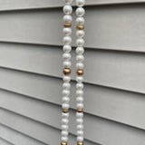 Shell Pearl with Pearl Cross Necklace