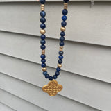 Lapis Lazuli with Tracy Cross Necklace