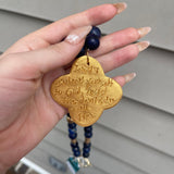 Lapis Lazuli with Tracy Cross Necklace