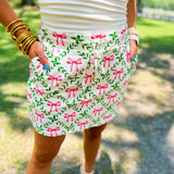 Martha's Vineyard Skort- Pink bow