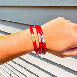 BuDhaGirl Three Kings All Weather Bangles - Red