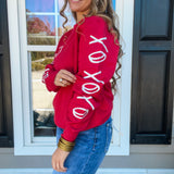 Hugs + Kisses Sweatshirt - Red