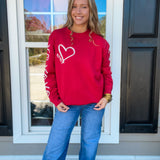 Hugs + Kisses Sweatshirt - Red