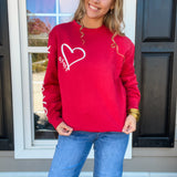 Hugs + Kisses Sweatshirt - Red