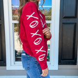Hugs + Kisses Sweatshirt - Red