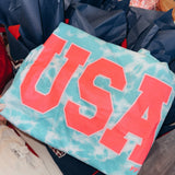 USA Blue Tie Dye T Shirt - Final Sale