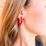 Astrid Red & Black Earring- Small