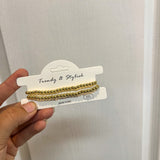 Waterproof Stainless-Steel 4mm Beaded Set Of 2 Stretch Bracelelts - Final Sale