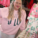 Holly Jolly Tree Pink Sweatshirt - Final Sale