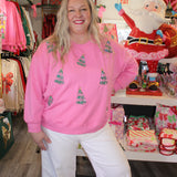 Mary Square | Sarah Sweatshirt - Green Trees