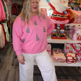 Mary Square | Sarah Sweatshirt - Green Trees