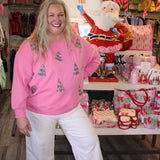 Mary Square | Sarah Sweatshirt - Green Trees