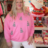 Mary Square | Sarah Sweatshirt - Green Trees