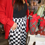 BIRDIE | Black & White Checkered Pants