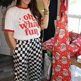 Oh What Fun Red Ringer Tee - Final Sale