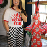 Oh What Fun Red Ringer Tee - Final Sale