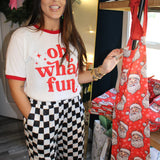 Oh What Fun Red Ringer Tee - Final Sale