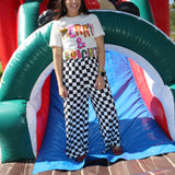 BIRDIE | Black & White Checkered Pants