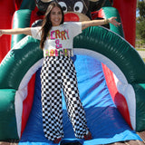 BIRDIE | Black & White Checkered Pants