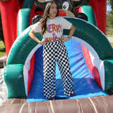 BIRDIE | Black & White Checkered Pants