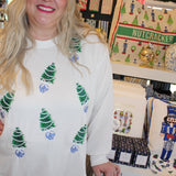 Mary Square | Lakelyn Sweatshirt - Blue Trees