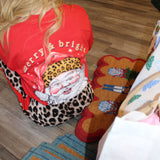 Simply | Leopard Santa Longsleeve Top - Final Sale