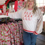 Simply | Varsity FaLaLa Holiday Crewneck Pullover - Final Sale