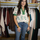 Lost In Time Top - Olive