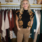 Mind If I Do Sweater Top - Black