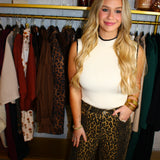 Won't Be Long Sleeveless Sweater - Cream/Black