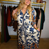 Livin The Life Midi Dress - Slate Blue