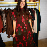 Fall In Wyoming Midi Dress - Brown