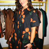 Fall In Wyoming Midi Dress - Black