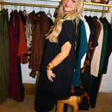 Later Tonight Midi Dress - Black