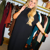 Later Tonight Midi Dress - Black