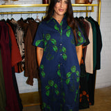 Fall in Wyoming Midi Dress - Navy