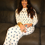 Mary Square | Sophie Pajama Set - Floral Foulard Navy