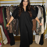 Fall Harvest Midi Dress - Black