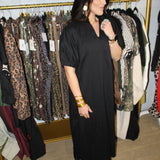 Fall Harvest Midi Dress - Black