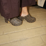 Jayde Muled Wedge - Tan Leopard