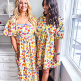 Thankful For Sunshine Midi Dress - Multi