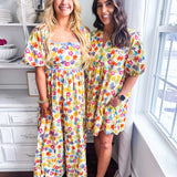 Thankful For Sunshine Midi Dress - Multi