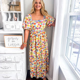 Thankful For Sunshine Midi Dress - Multi