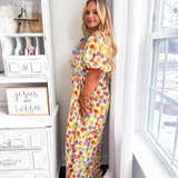 Thankful For Sunshine Midi Dress - Multi