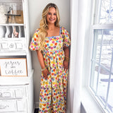 Thankful For Sunshine Midi Dress - Multi