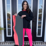 CURVY NYLON-BLEND ESSENTIAL SOLID LEGGINGS- URBAN CHIC