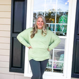 CURVY NYLON-BLEND ESSENTIAL SOLID LEGGINGS- URBAN CHIC