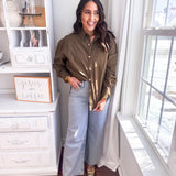 Laid Back Kind Of Style Top - Khaki